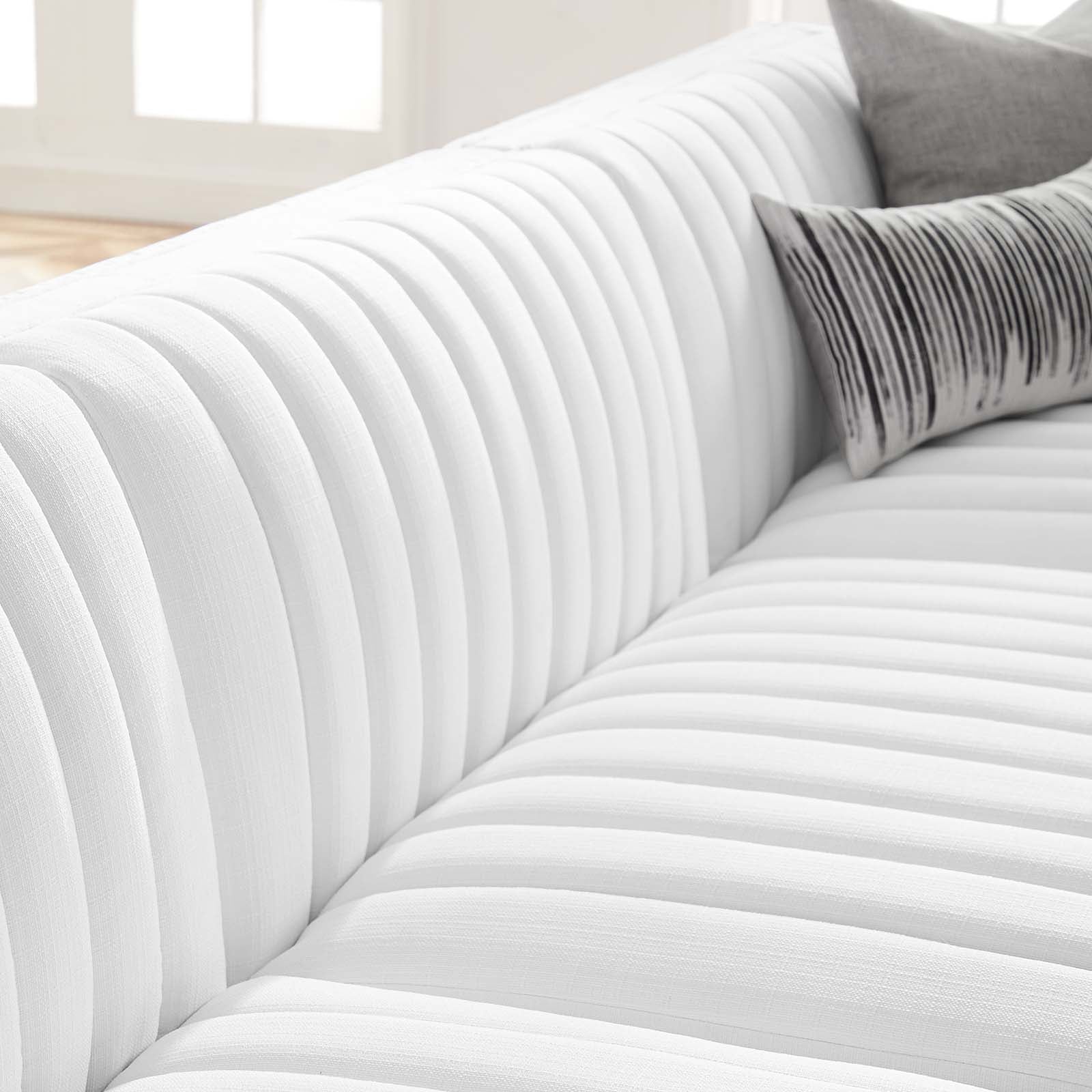 Conjure Channel Tufted Upholstered Fabric 4-Piece Sofa By Modway - EEI-5789 | Sectional | Modishstore - 31