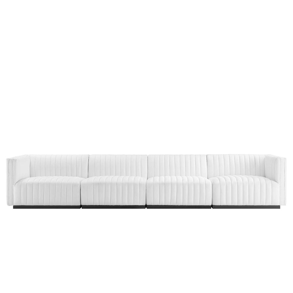 Conjure Channel Tufted Upholstered Fabric 4-Piece Sofa By Modway - EEI-5789 | Sectional | Modishstore - 33