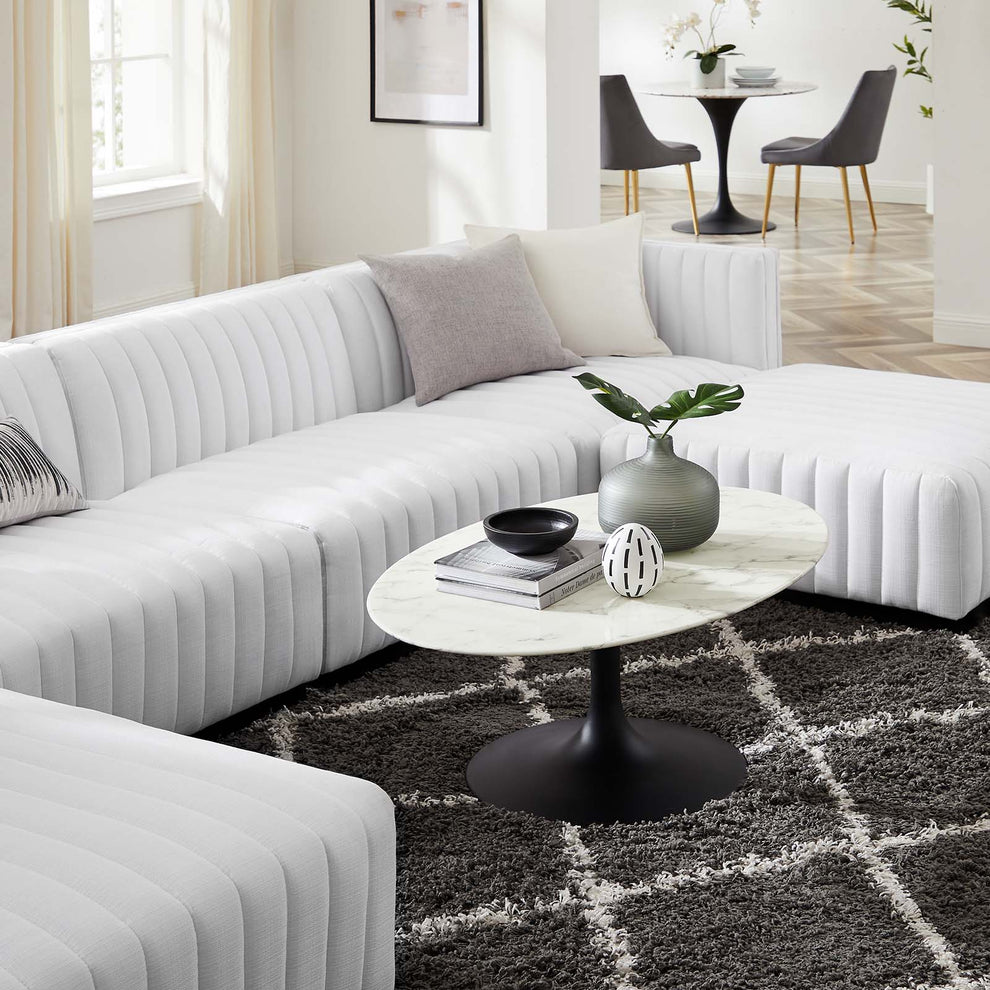 Conjure Channel Tufted Upholstered Fabric 6-Piece Sectional Sofa By Modway - EEI-5790 | Sectional | Modishstore - 40