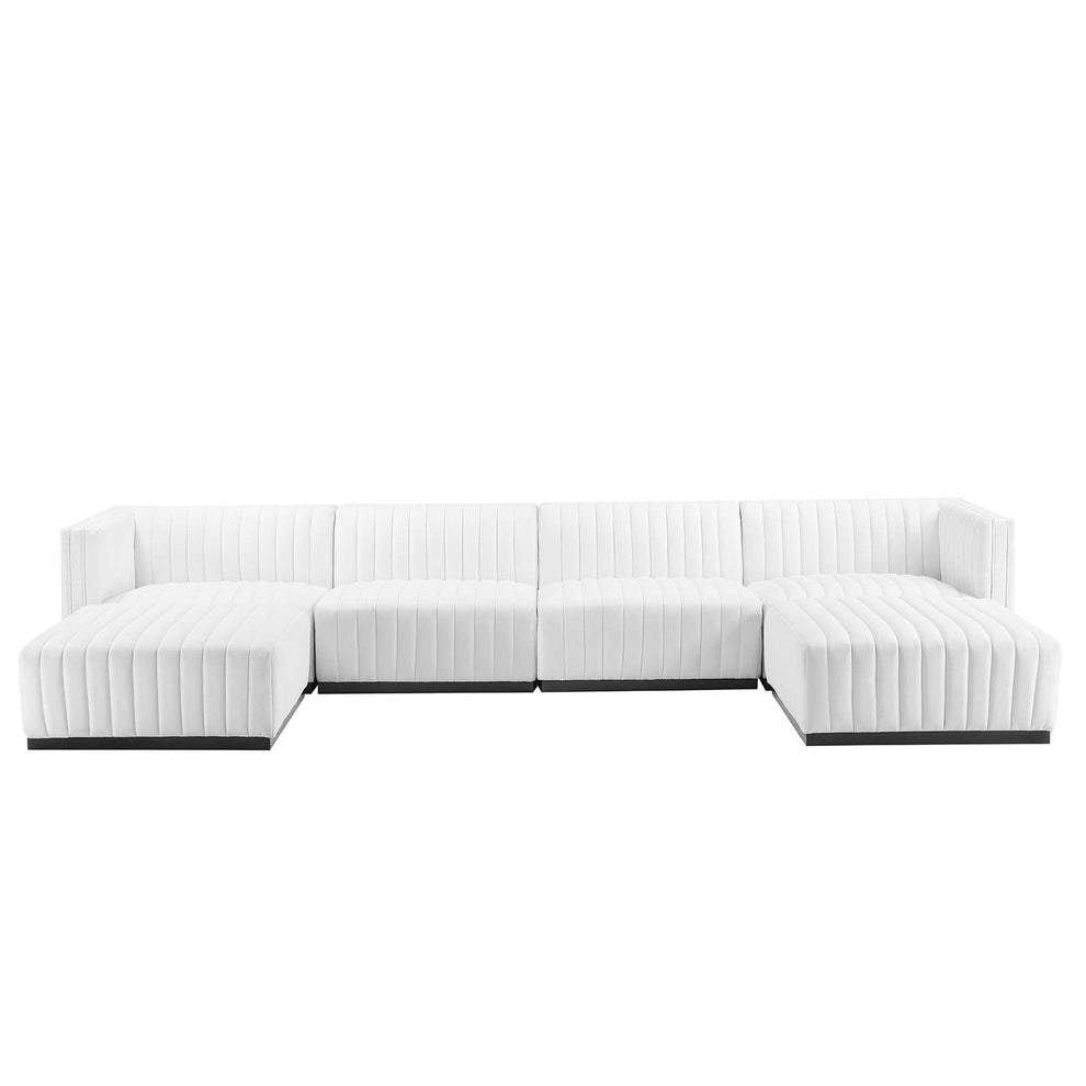 Conjure Channel Tufted Upholstered Fabric 6-Piece Sectional Sofa By Modway - EEI-5790 | Sectional | Modishstore - 42