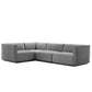 Conjure Channel Tufted Upholstered Fabric 4-Piece L-Shaped Sectional By Modway - EEI-5791 | Sectional | Modishstore - 17