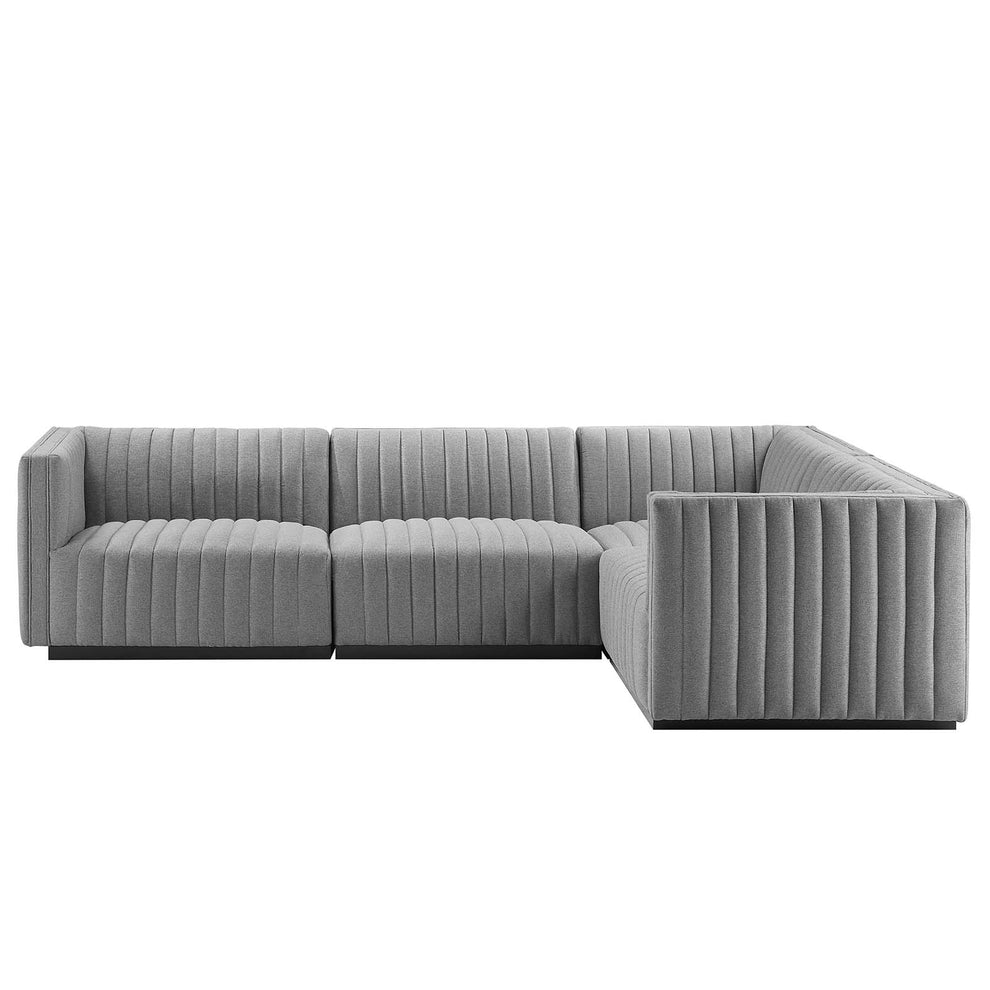 Conjure Channel Tufted Upholstered Fabric 4-Piece L-Shaped Sectional By Modway - EEI-5792 | Sectional | Modishstore - 26