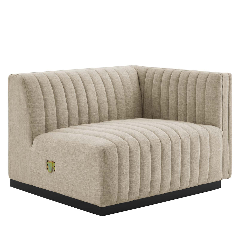 Conjure Channel Tufted Upholstered Fabric 6-Piece U-Shaped Sectional By Modway - EEI-5795 | Sectional | Modishstore - 7