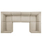 Conjure Channel Tufted Upholstered Fabric 6-Piece U-Shaped Sectional By Modway - EEI-5795 | Sectional | Modishstore - 10