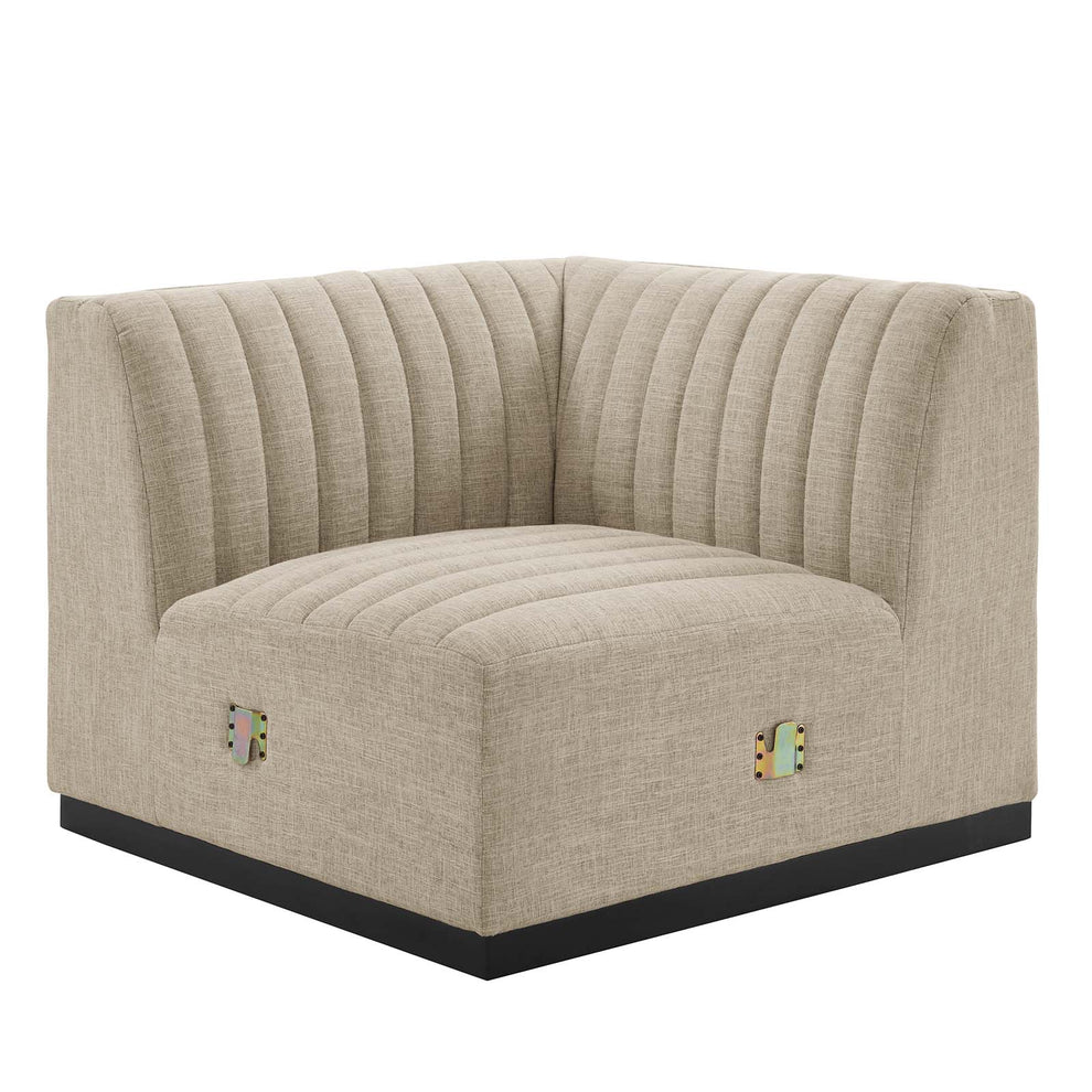 Conjure Channel Tufted Upholstered Fabric 6-Piece U-Shaped Sectional By Modway - EEI-5795 | Sectional | Modishstore - 14