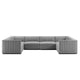 Conjure Channel Tufted Upholstered Fabric 6-Piece U-Shaped Sectional By Modway - EEI-5795 | Sectional | Modishstore - 17