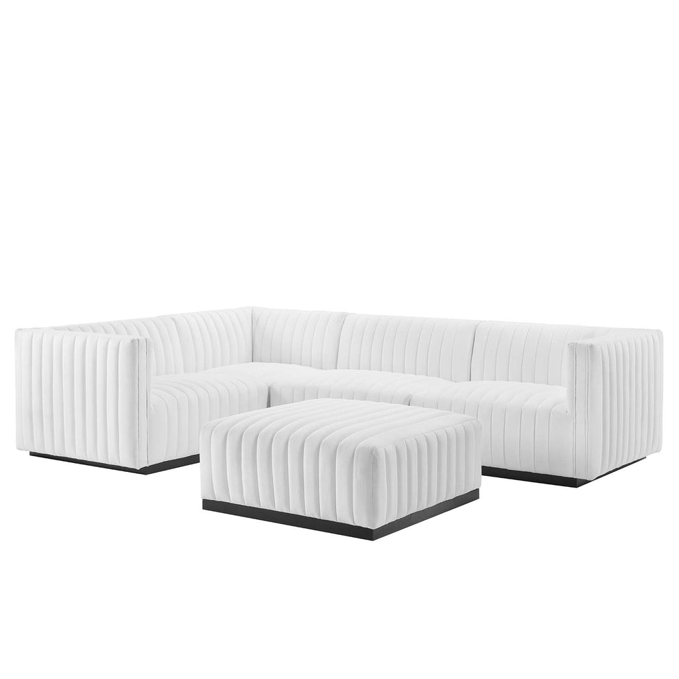 Conjure Channel Tufted Upholstered Fabric 5-Piece Sectional By Modway - EEI-5796 | Sectional | Modishstore - 33