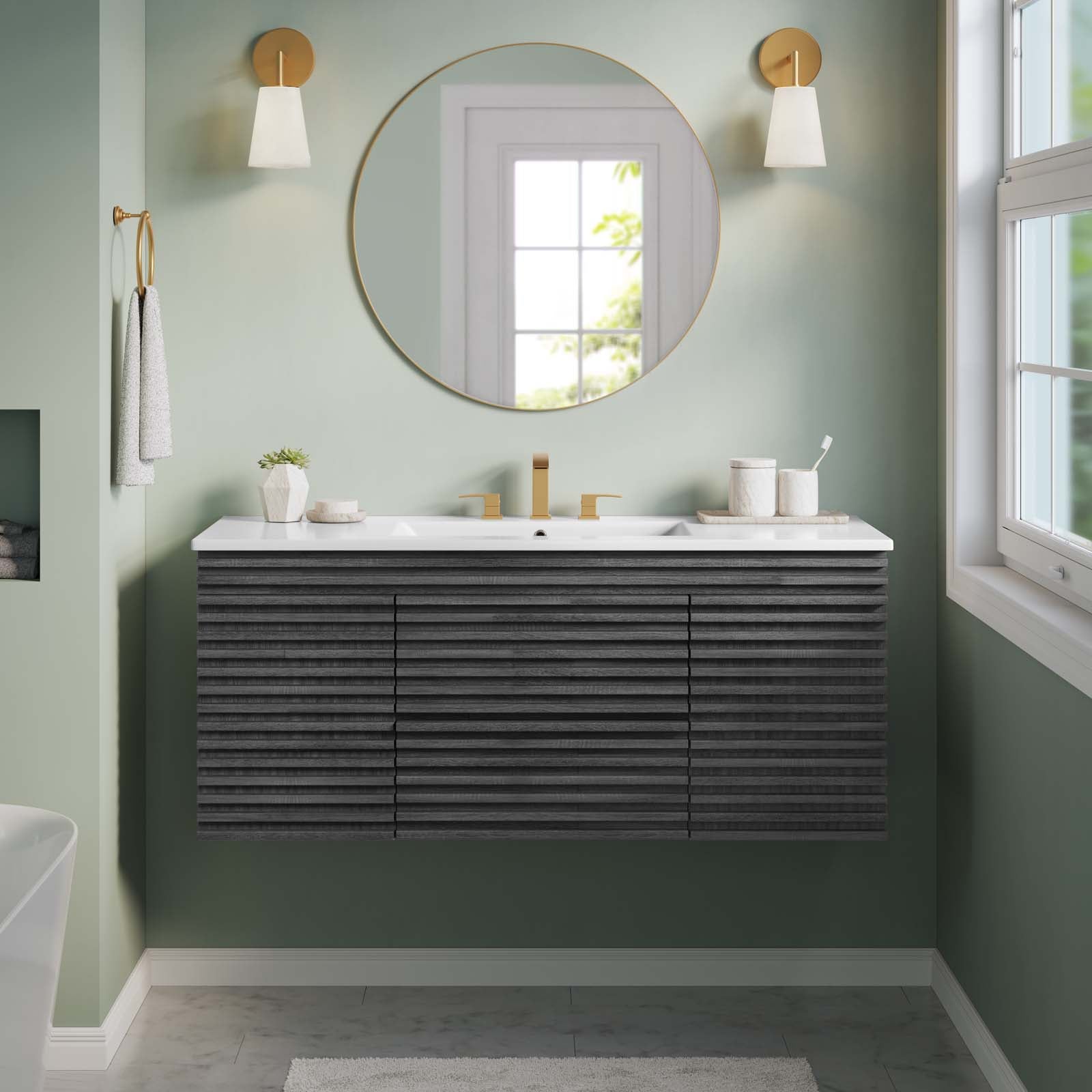 Render 48" Wall-Mount Bathroom Vanity By Modway - EEI-5801 | Bathroom Accessories | Modishstore - 13