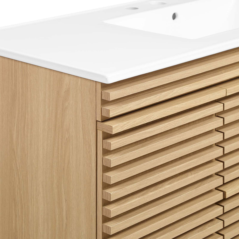 Render 48" Wall-Mount Bathroom Vanity By Modway - EEI-5801 | Bathroom Accessories | Modishstore - 60