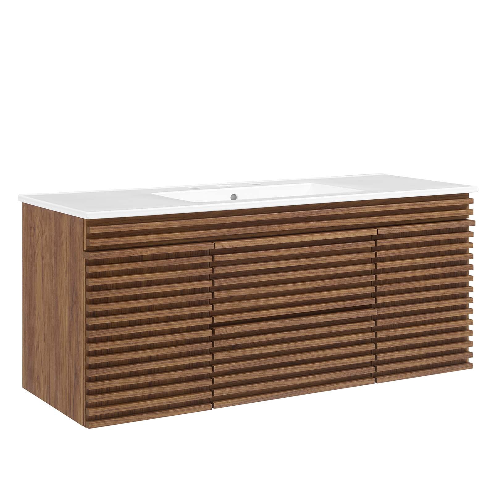 Render 48" Wall-Mount Bathroom Vanity By Modway - EEI-5801 | Bathroom Accessories | Modishstore - 71