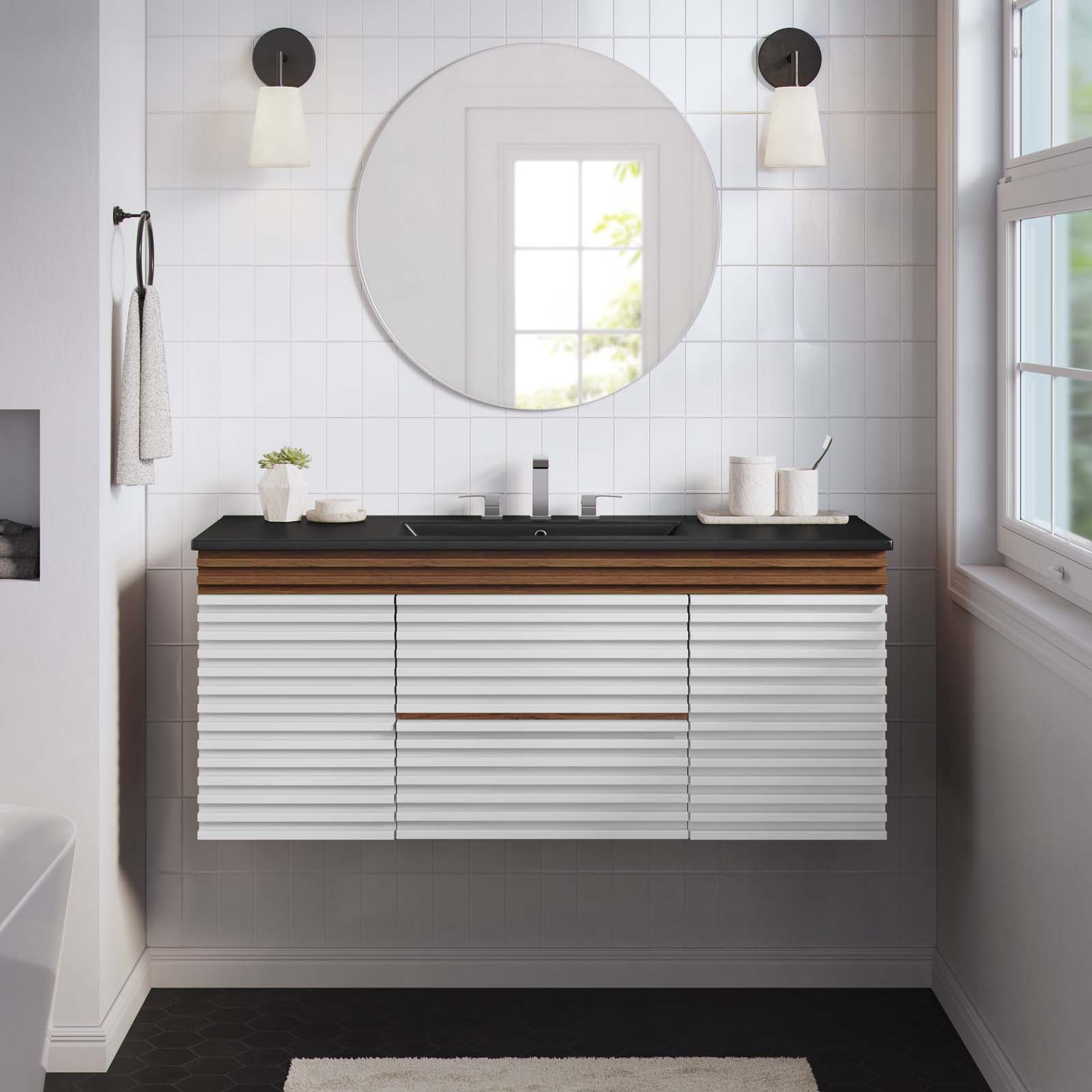 Render 48" Wall-Mount Bathroom Vanity By Modway - EEI-5801 | Bathroom Accessories | Modishstore - 93