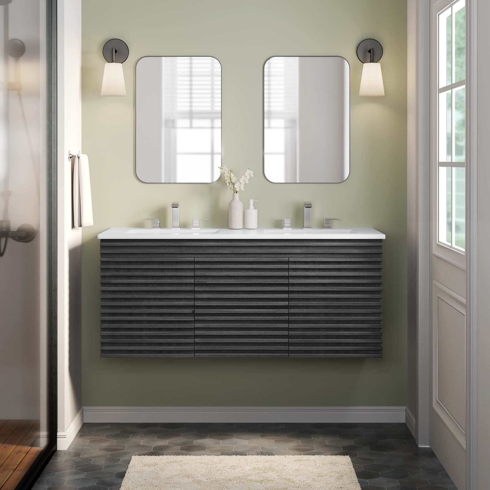 Render 48" Wall-Mount Bathroom Vanity By Modway - EEI-5802 | Bathroom Accessories | Modishstore - 12