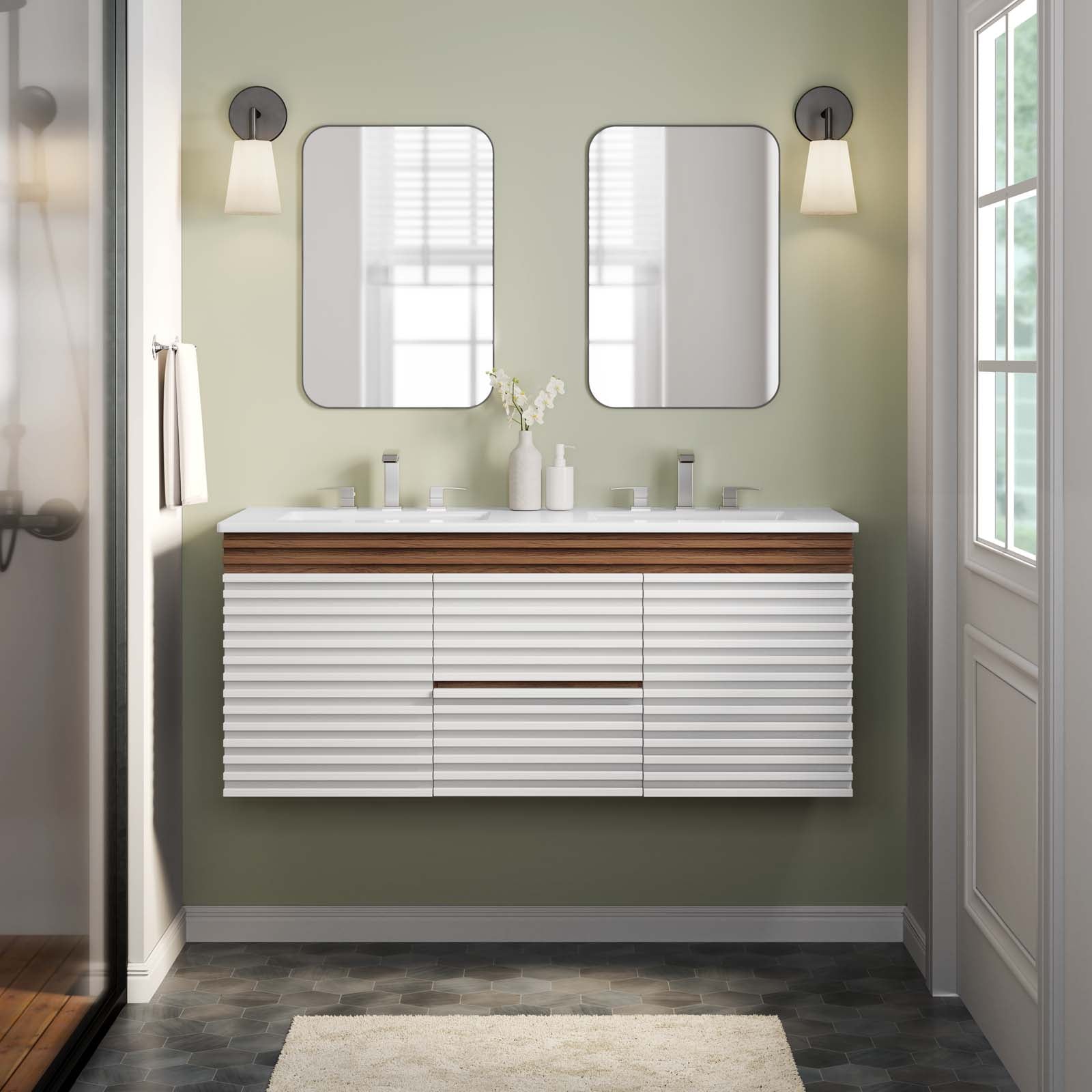 Render 48" Wall-Mount Bathroom Vanity By Modway - EEI-5802 | Bathroom Accessories | Modishstore - 102
