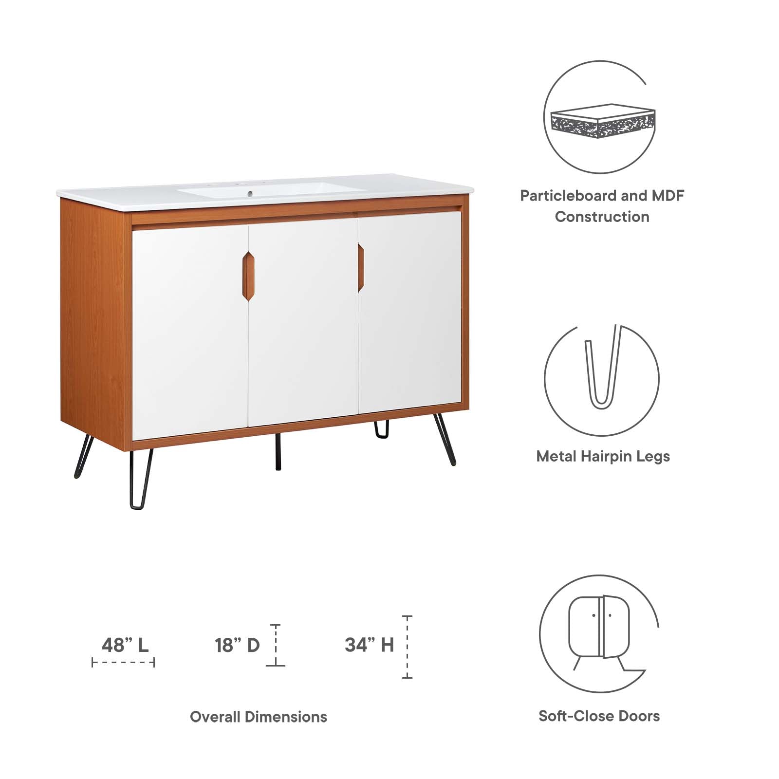 Energize 48" Bathroom Vanity By Modway - EEI-5806 | Bathroom Accessories | Modishstore - 16