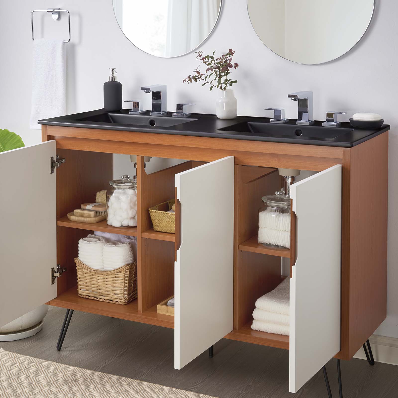 Energize 48" Double Sink Bathroom Vanity By Modway - EEI-5807 | Bathroom Accessories | Modishstore - 7