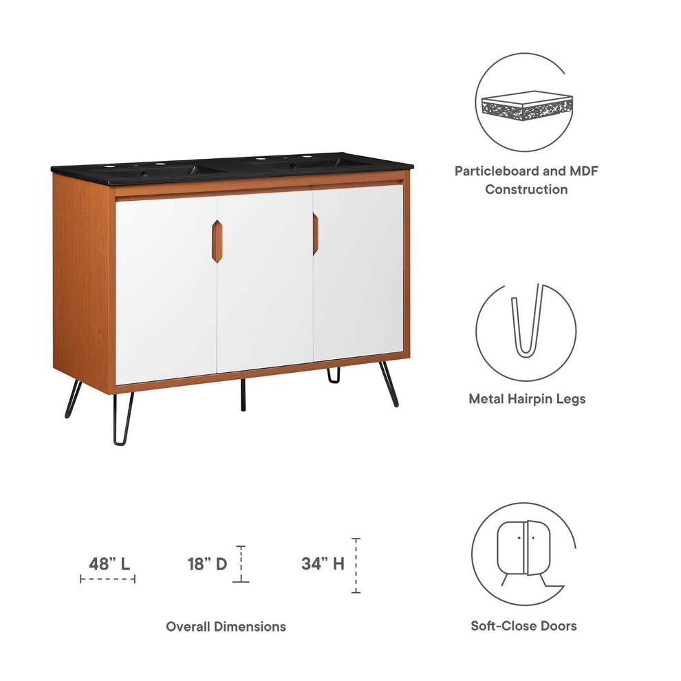Energize 48" Double Sink Bathroom Vanity By Modway - EEI-5807 | Bathroom Accessories | Modishstore - 8