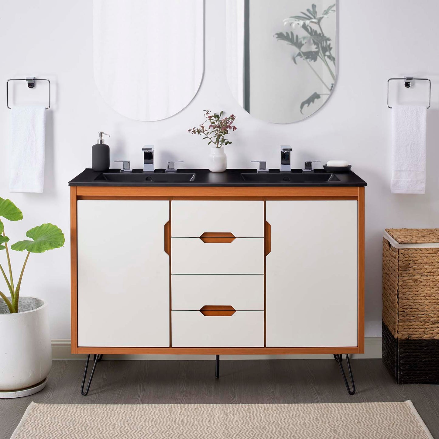 Energize 48" Double Sink Bathroom Vanity By Modway - EEI-5809 | Bathroom Accessories | Modishstore - 1