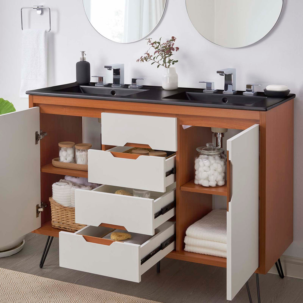 Energize 48" Double Sink Bathroom Vanity By Modway - EEI-5809 | Bathroom Accessories | Modishstore - 9