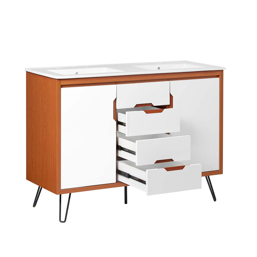 Energize 48" Double Sink Bathroom Vanity By Modway - EEI-5809 | Bathroom Accessories | Modishstore - 12