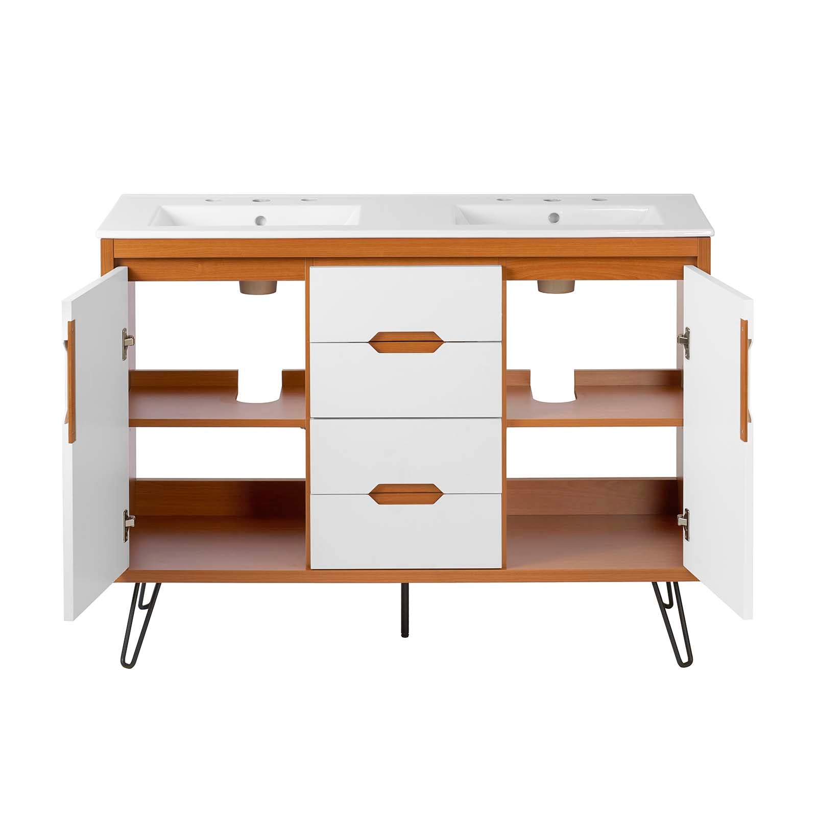 Energize 48" Double Sink Bathroom Vanity By Modway - EEI-5809 | Bathroom Accessories | Modishstore - 16