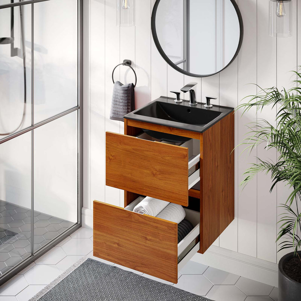 Scenic 18" Wall-Mount Bathroom Vanity By Modway - EEI-5810 | Bathroom Accessories | Modishstore - 1
