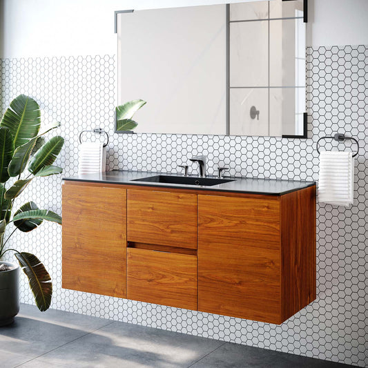 Scenic 48" Wall-Mount Bathroom Vanity By Modway - EEI-5814 | Bathroom Accessories | Modishstore