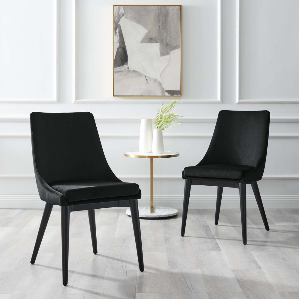 Viscount Accent Performance Velvet Dining Chairs - Set of 2 By Modway - EEI-5816 | Dining Chairs | Modishstore - 1