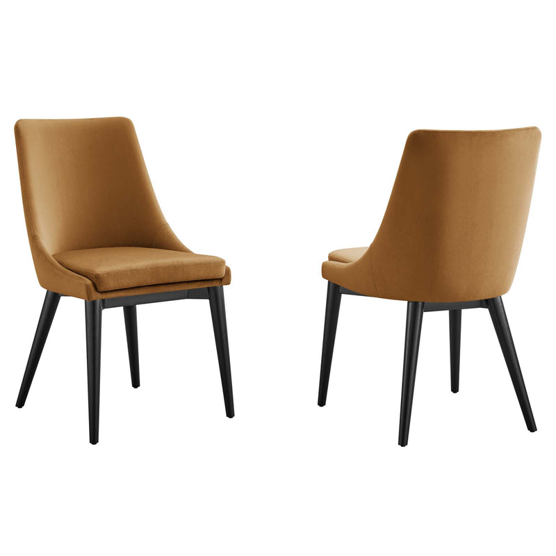 Viscount Accent Performance Velvet Dining Chairs - Set of 2 By Modway - EEI-5816 | Dining Chairs | Modishstore - 18