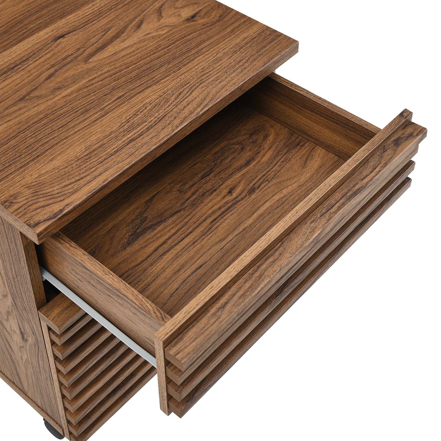 Render Wood Desk And File Cabinet Set By Modway - EEI-5821-WAL | Desks |  Modishstore - 3