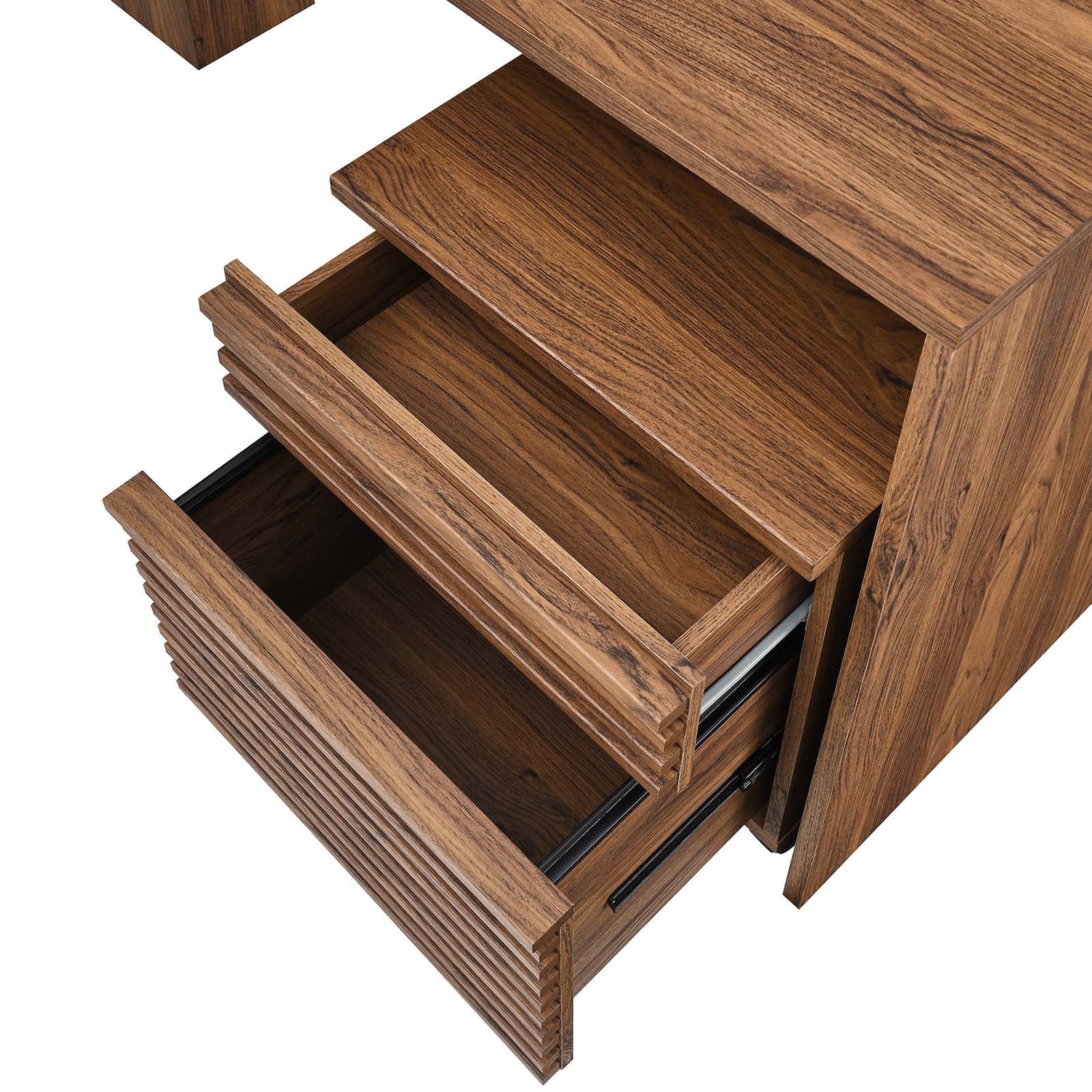 Render Wood Desk and File Cabinet Set By Modway - EEI-5821 | Desks | Modishstore - 5