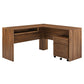 Render Wood Desk And File Cabinet Set By Modway - EEI-5821-WAL | Desks |  Modishstore - 7