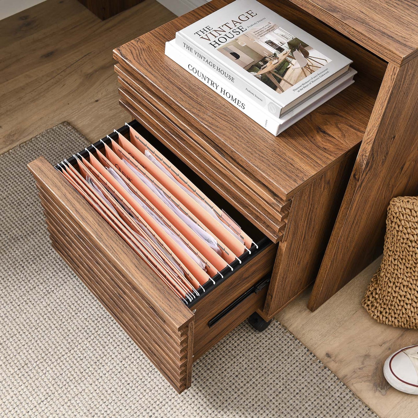 Render Wood Desk and File Cabinet Set By Modway - EEI-5821 | Desks | Modishstore - 8