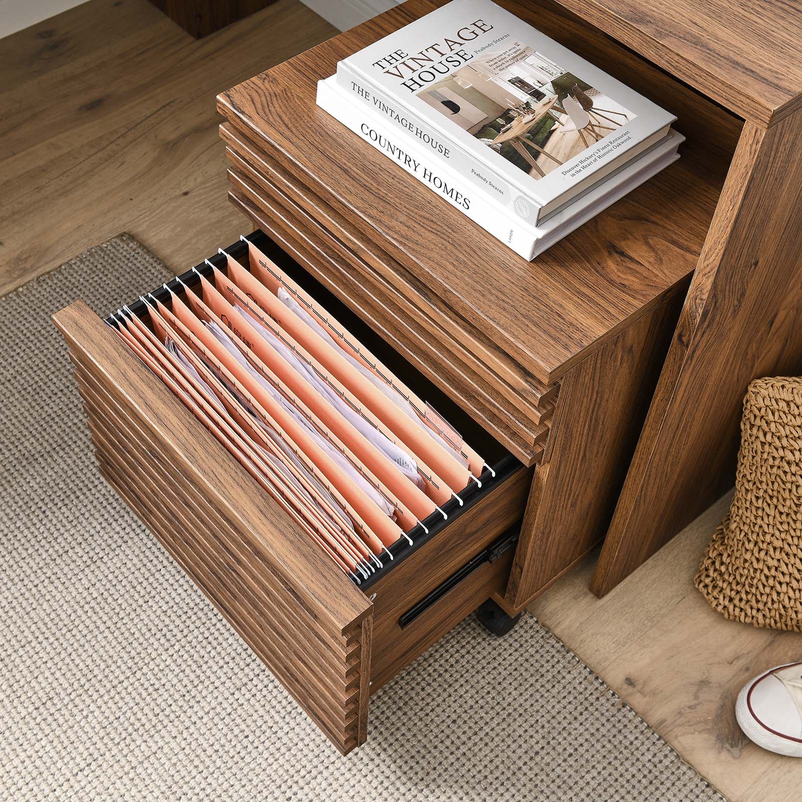 Render Wood Desk and File Cabinet Set By Modway - EEI-5821 | Desks | Modishstore - 8