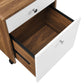 Transmit Wood Desk And File Cabinet Set By Modway - EEI-5822-WAL-WHI | Desks |  Modishstore - 4