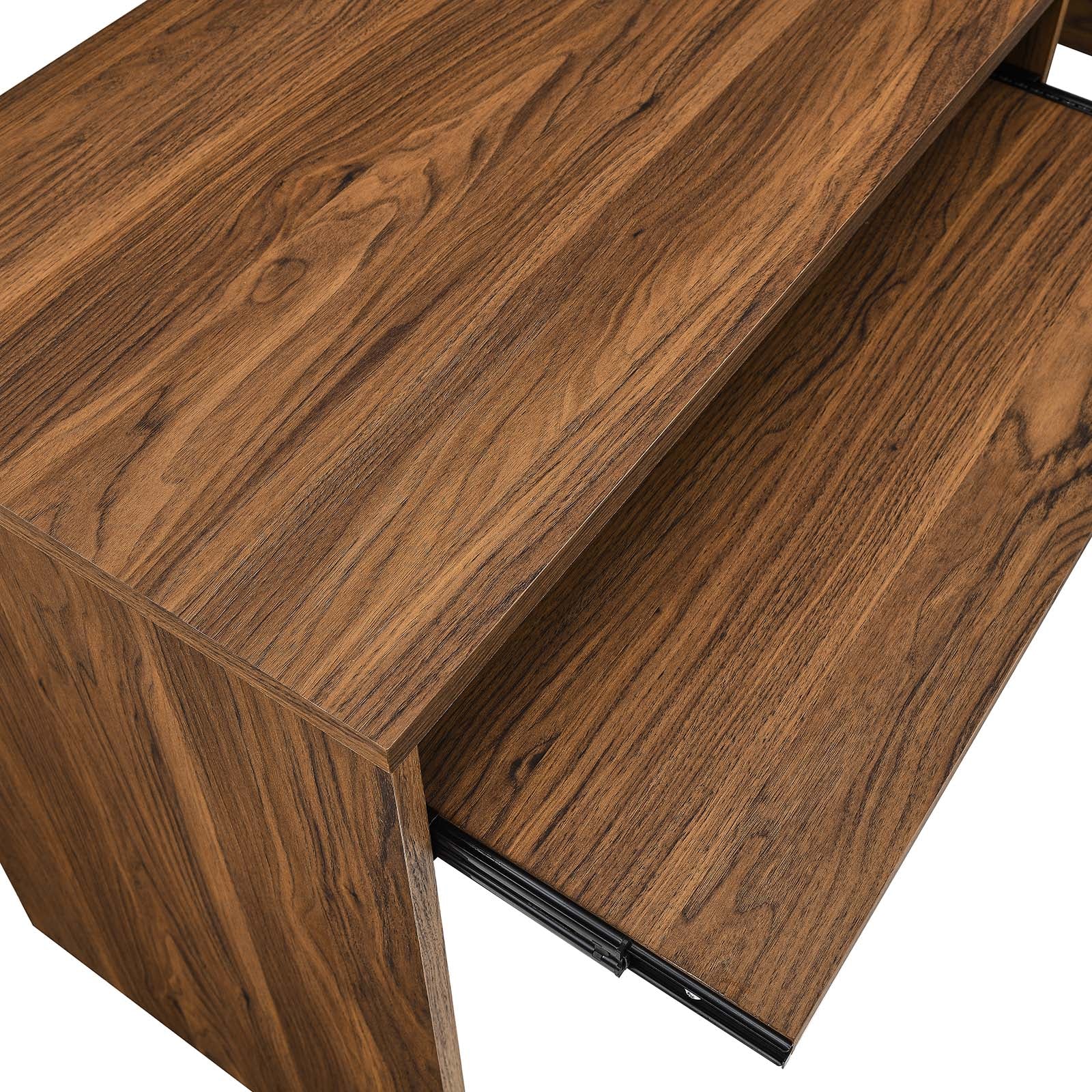 Transmit Wood Desk And File Cabinet Set By Modway - EEI-5822-WAL-WHI | Desks |  Modishstore - 15