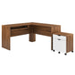 Envision Wood Desk And File Cabinet Set By Modway - EEI-5823-WAL-WHI | Desks |  Modishstore - 2
