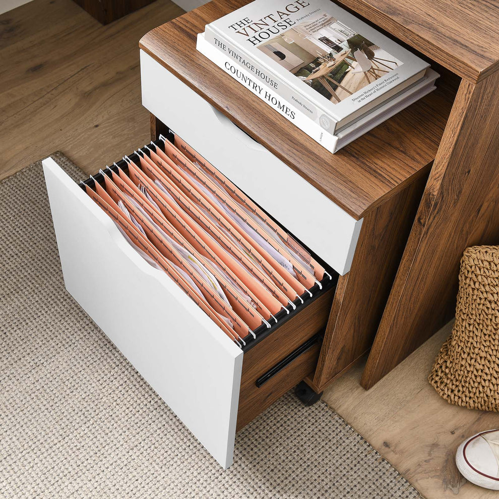 Envision Wood Desk and File Cabinet Set By Modway - EEI-5823 | Desks | Modishstore - 8