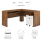 Envision Wood Desk And File Cabinet Set By Modway - EEI-5823-WAL-WHI | Desks |  Modishstore - 9