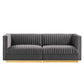Sanguine Channel Tufted Performance Velvet Modular Sectional Sofa Loveseat By Modway - EEI-5824 | Loveseats | Modishstore - 12