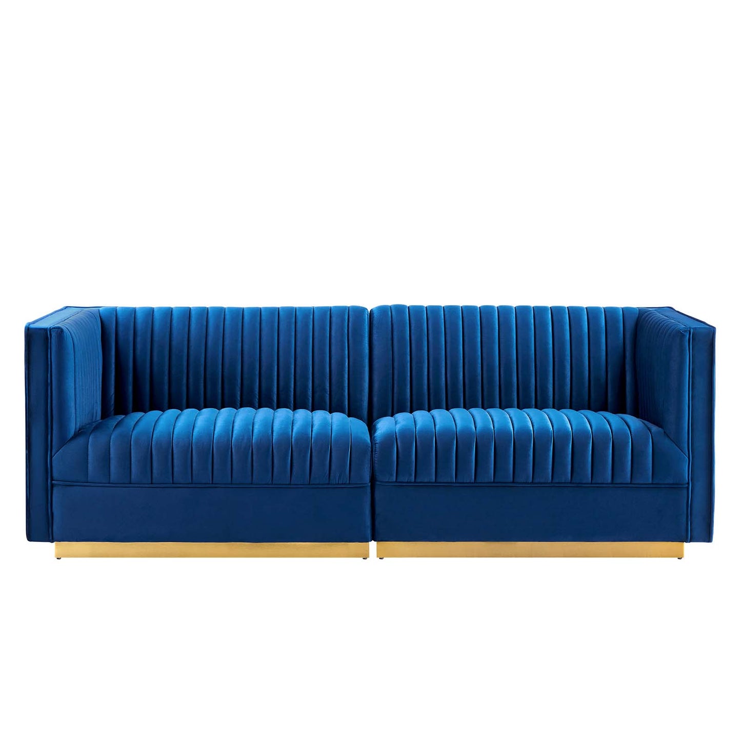 Sanguine Channel Tufted Performance Velvet Modular Sectional Sofa Loveseat By Modway - EEI-5824 | Loveseats | Modishstore - 22