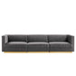 Sanguine Channel Tufted Performance Velvet 3-Seat Modular Sectional Sofa By Modway - EEI-5825 | Sectional | Modishstore - 15