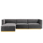 Sanguine Channel Tufted Performance Velvet 4-Piece Modular Sectional Sofa By Modway - EEI-5826 | Sectional | Modishstore - 20