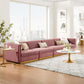 Sanguine Channel Tufted Performance Velvet 4-Seat Modular Sectional Sofa By Modway - EEI-5827 | Sectional | Modishstore - 1