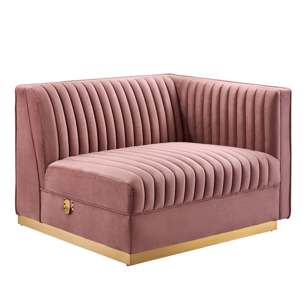 Sanguine Channel Tufted Performance Velvet 4-Seat Modular Sectional Sofa By Modway - EEI-5827 | Sectional | Modishstore - 11