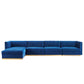Sanguine Channel Tufted Performance Velvet 5-Piece Modular Sectional Sofa By Modway - EEI-5828 | Sectional | Modishstore - 31