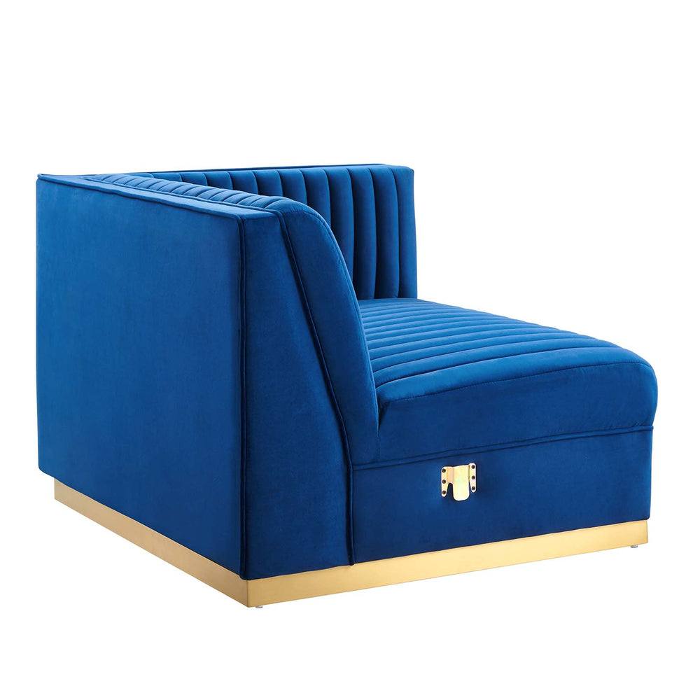 Sanguine Channel Tufted Performance Velvet 5-Piece Right-Facing Modular Sectional Sofa By Modway - EEI-5831 | Sectional | Modishstore - 28