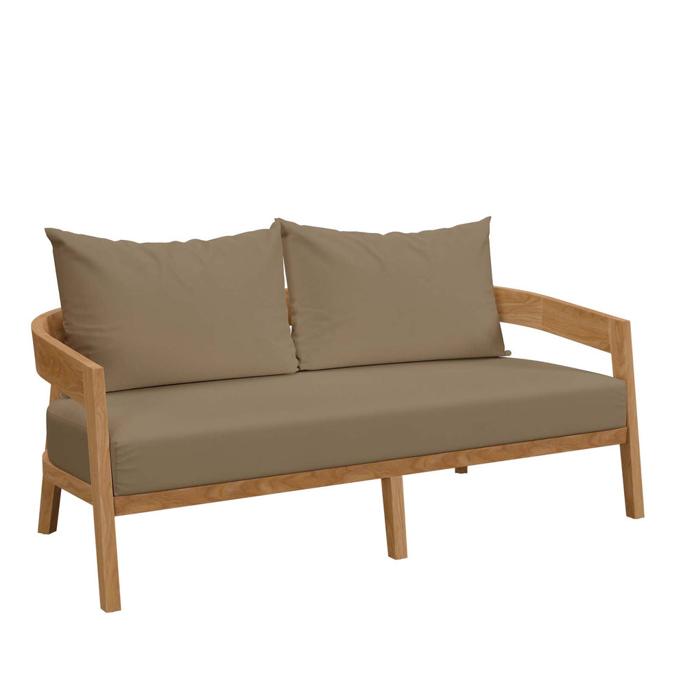 Brisbane 6-Piece Teak Wood Outdoor Patio Outdoor Patio Set By Modway - EEI-5833 | Outdoor Sofas, Loveseats & Sectionals | Modishstore - 24