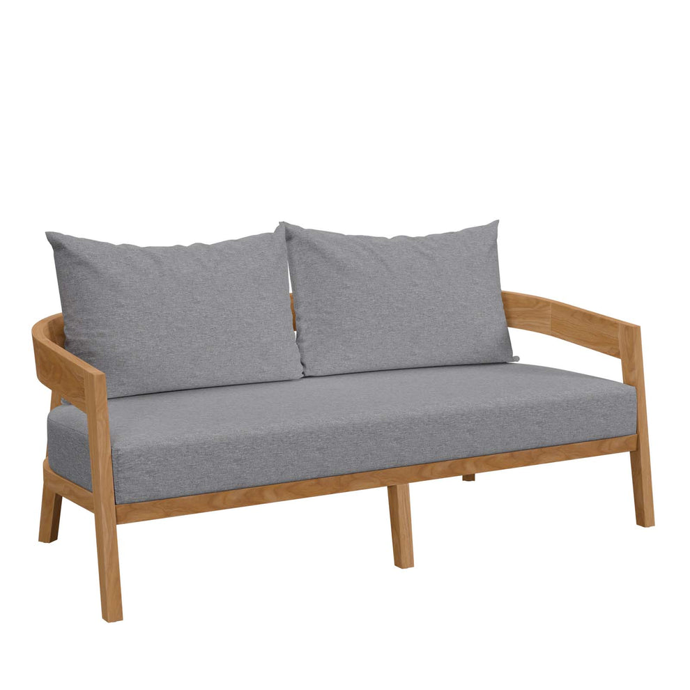 Brisbane 3-Piece Teak Wood Outdoor Patio Outdoor Patio Set By Modway - EEI-5834 | Outdoor Sofas, Loveseats & Sectionals | Modishstore - 5
