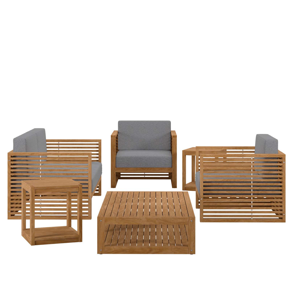 Carlsbad 6-Piece Teak Wood Outdoor Patio Outdoor Patio Set By Modway - EEI-5836 | Outdoor Sofas, Loveseats & Sectionals | Modishstore - 10