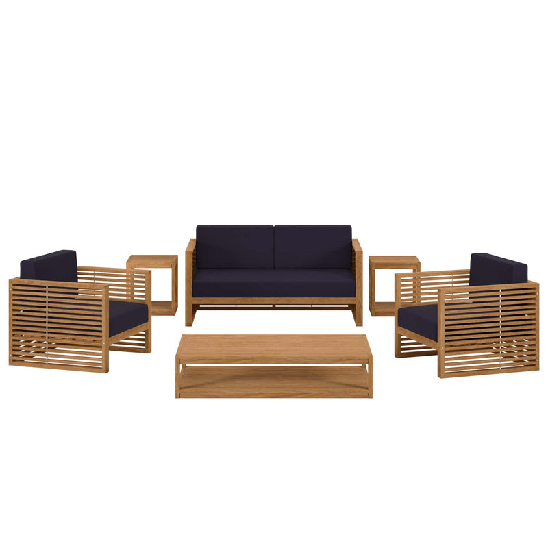 Carlsbad 6-Piece Teak Wood Outdoor Patio Outdoor Patio Set By Modway - EEI-5836 | Outdoor Sofas, Loveseats & Sectionals | Modishstore - 17